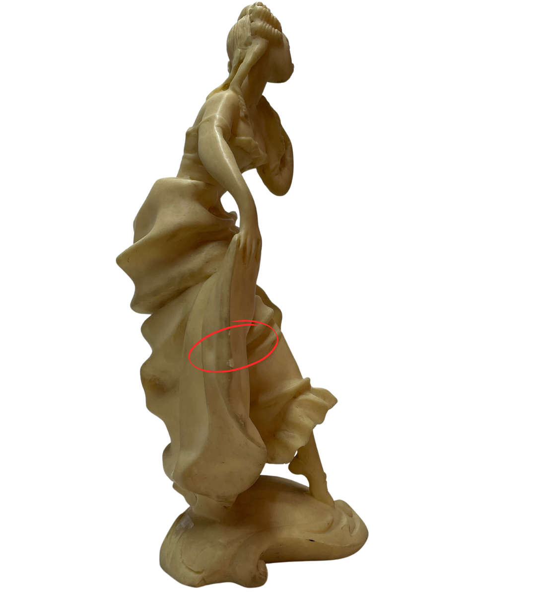 3pc Vintage Resin Sculpture Collection  Michelangelos David, Nude Goddess, and Rare Oriental Okimono