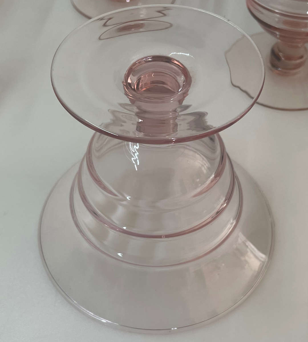 Set of 6 Vintage Pink Dessert Coupe Glasses  Princess House Pastel Parfait