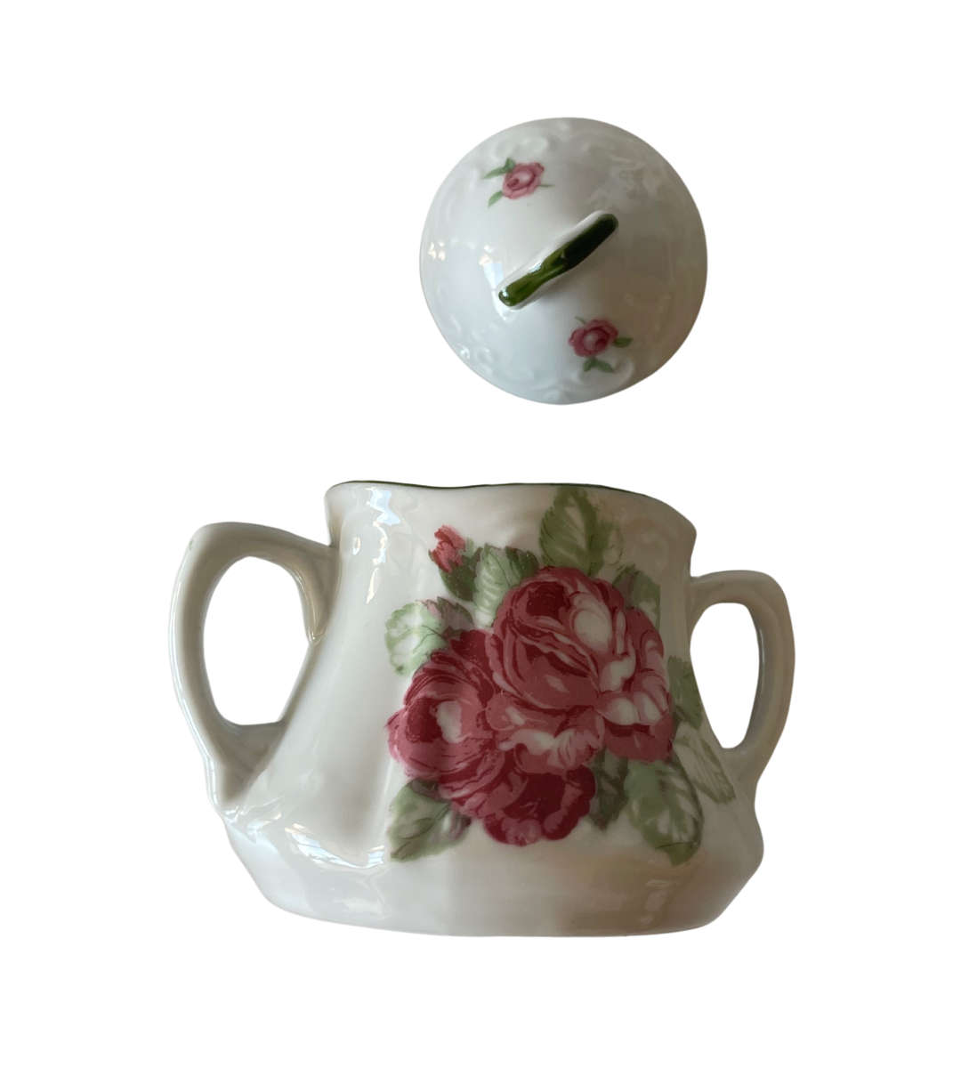 Wiesenthal German Porcelain Summer Rose Pattern Tea Set  Classic White No. 2142