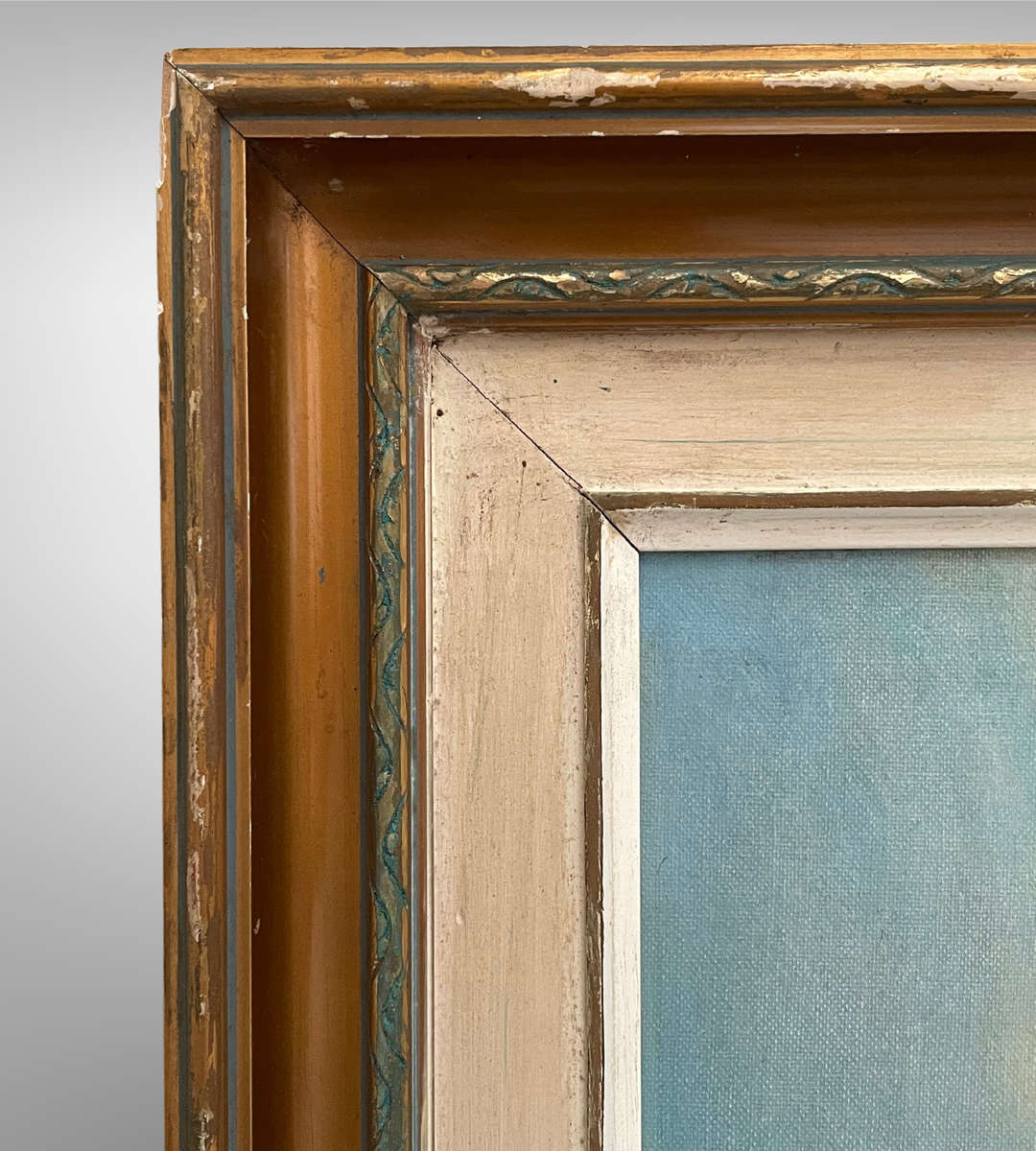 Vintage Oil Painting by S.E. Hanaffey  South African Farm Scene  60x45.5cm  Rustic Double Frame