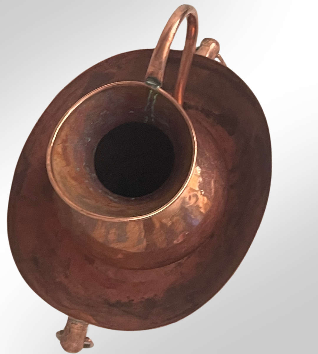 Vintage De Klerk Hand-Hammered Copper Oval Bowl & Jug Set  Original South African Craftsmanship