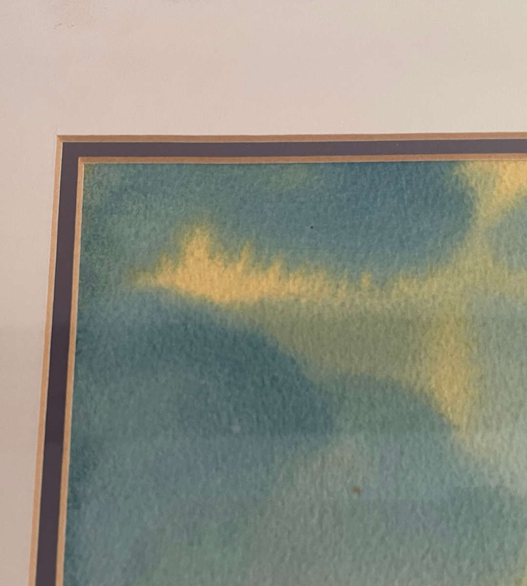 Clive Green 2006 Framed Watercolor Landscape  Signed Artwork  Metal Frame  48cm x 39cm