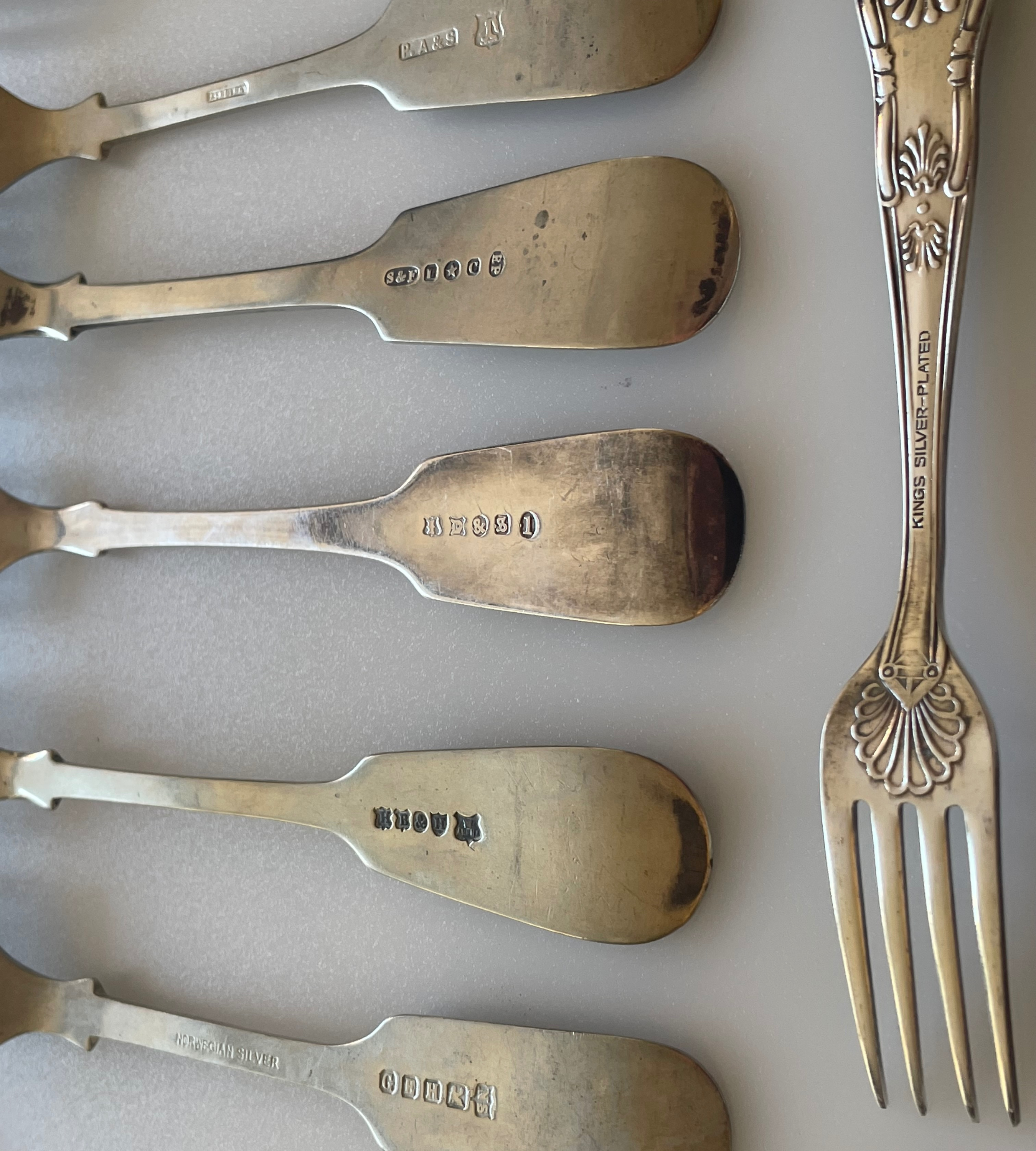 Rare Collection of 85 Antique & Vintage Silver-Plated and Nickel Silver Forks - Wellner, JR & Sons,
