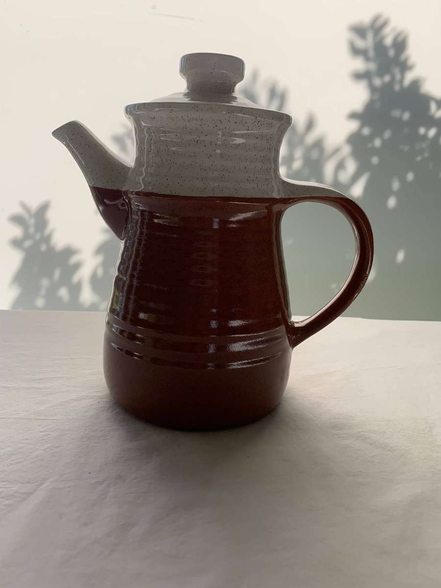 Vintage J & G Meakin Stoneware Coffee Pot  England  Retro 1960s1970s