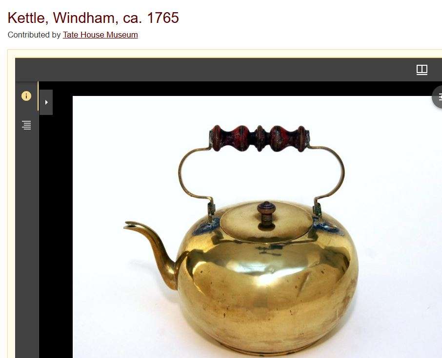 Antique Dutch Brass Toddy Kettle with Swiveling Wooden Handle