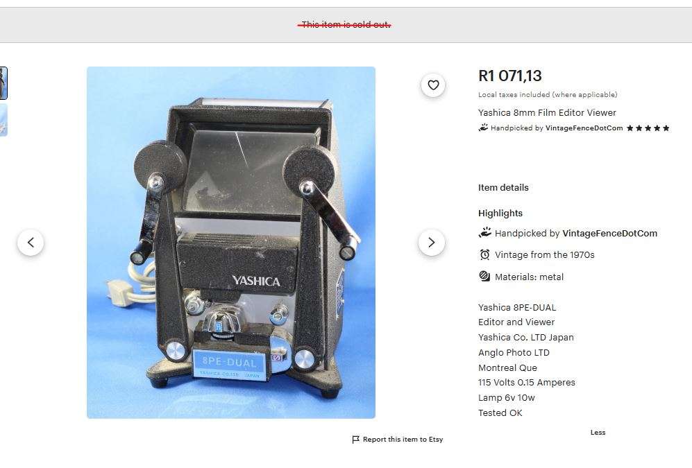 Set of 2 Vintage Yashica Film Projectors  8mm & Super 8  Japan  Tested & Working - Reduced