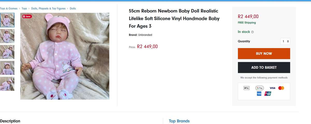 Collection of 3 Dolls: 2 Reborn 55cm Realistic Handmade Silicone Vinyl Dolls & 1 Baby Born Interacti