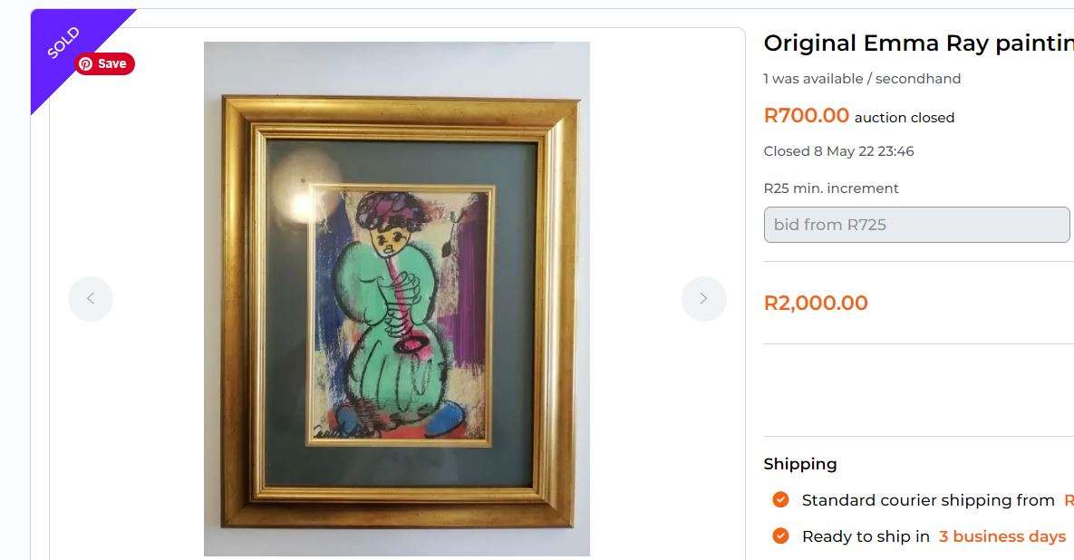 Original Emma Ray painting "Rhythm of the Djembe"