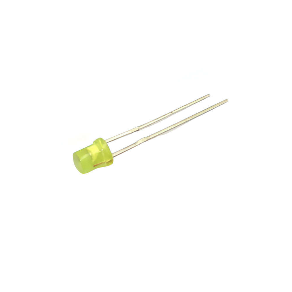 LED Diffused Cylindrical 3mm Hyper Yellow