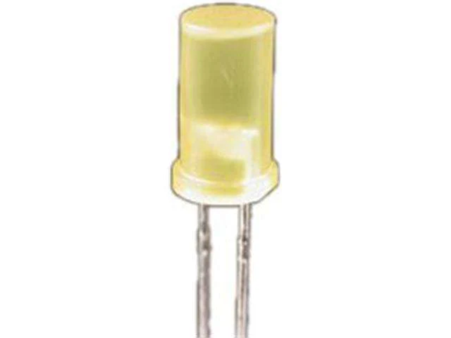 LED Diffused Cylindrical 3mm Hyper Yellow