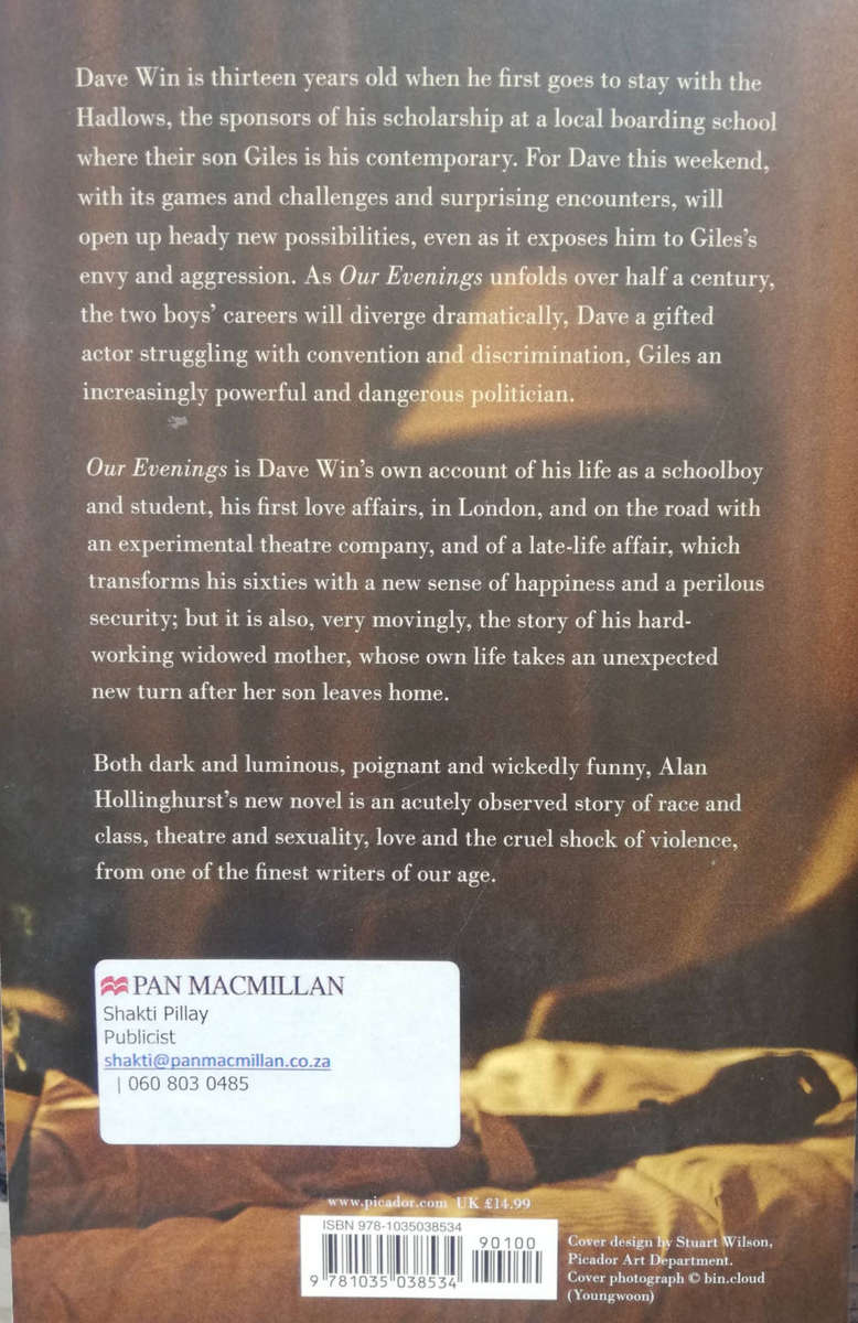 Our Evenings by Alan Hollinghurst (Trade-size Soft Cover)