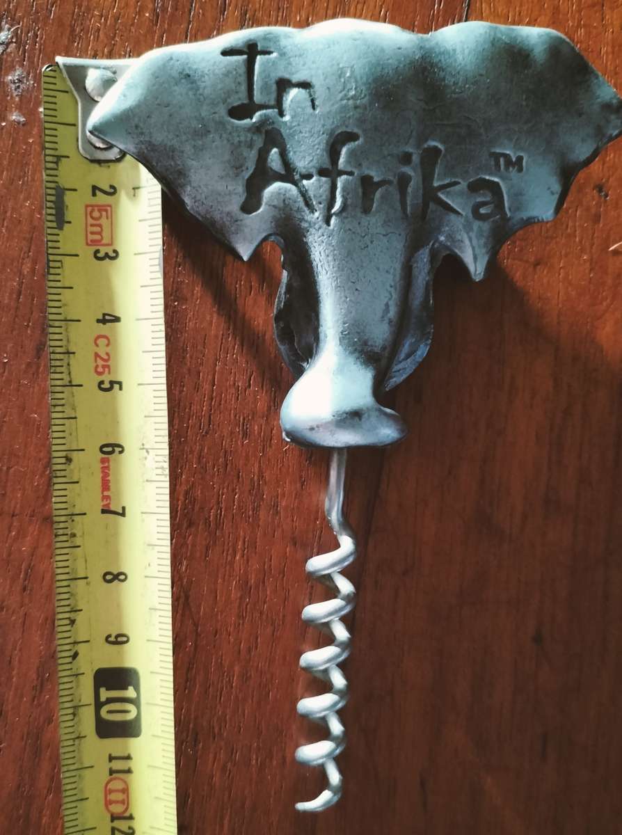 Vintage pewter corkscrew / cork screw (elephant)