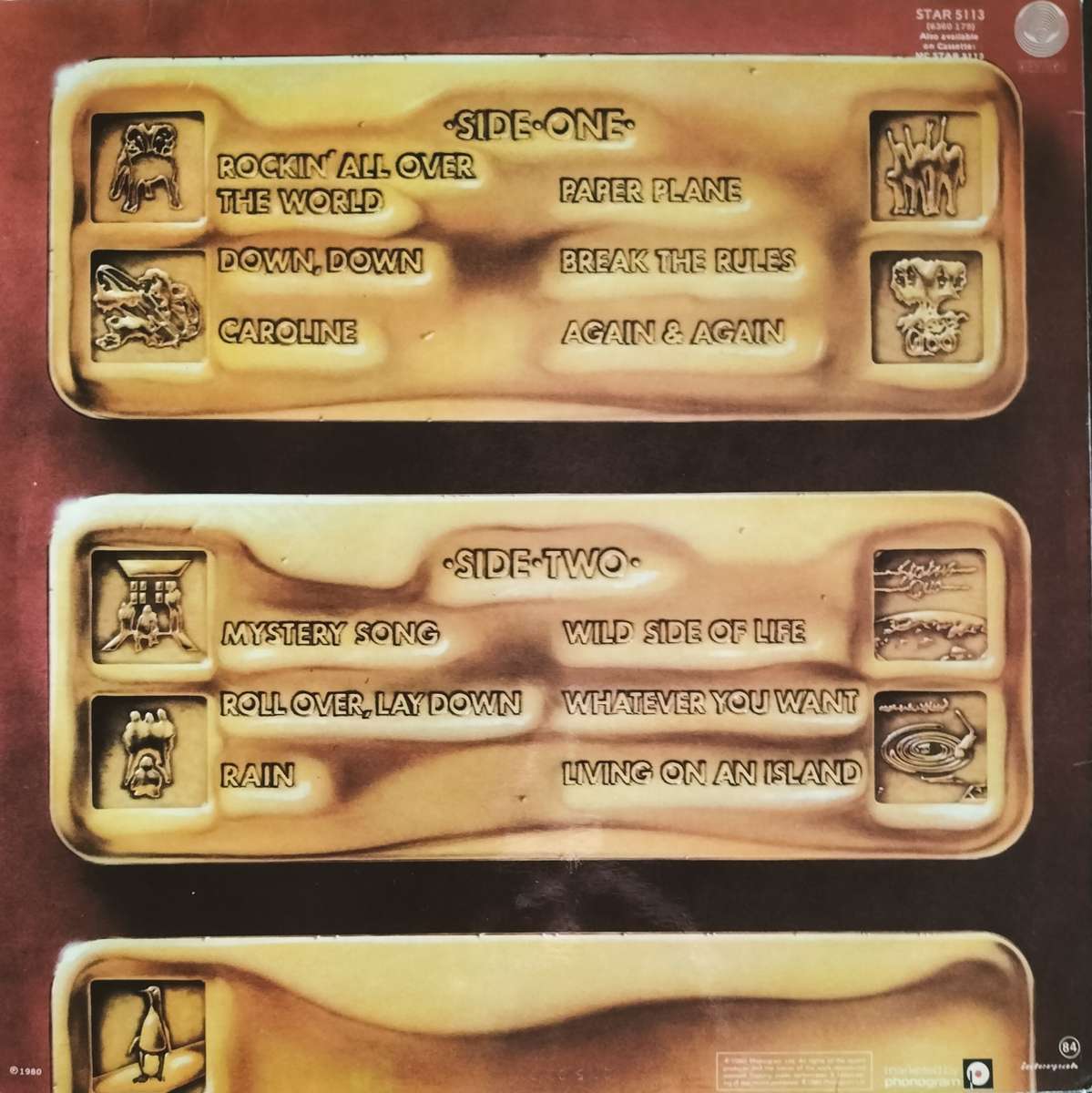 Vintage LP / Vinyl / Record - Status Quo - 12 Gold Bars