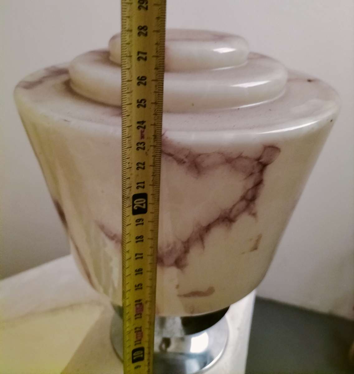 Rare Art Deco Vintage lamp shade with ceiling mount