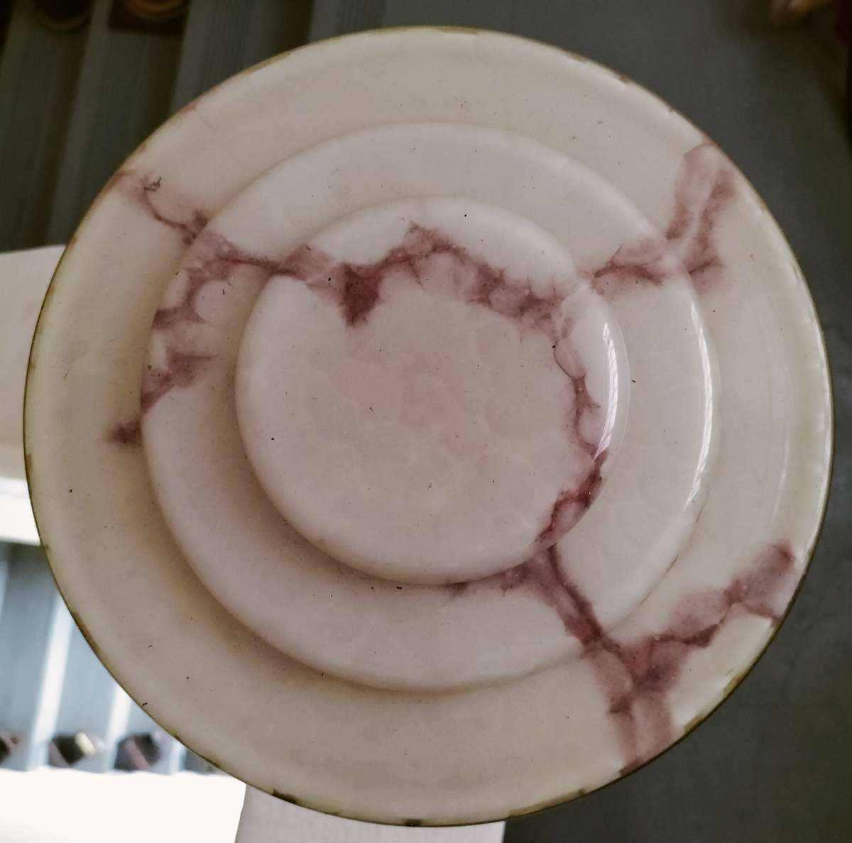 Rare Art Deco Vintage lamp shade with ceiling mount