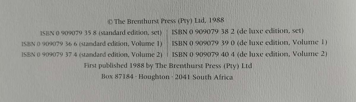 The Brenthurst Press - Robert Jacob Gordon - Cape Travels 1777 to 1786 (Vol 1 & 2)
