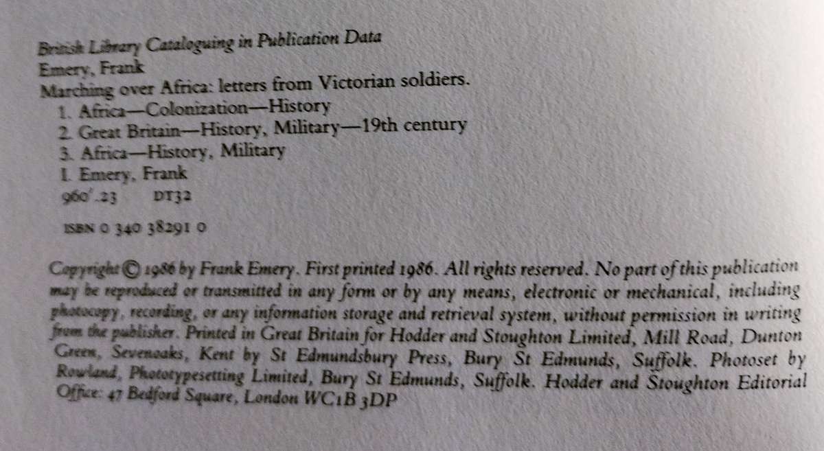 Marching over Africa - Letters from Victorian soldiers (Emery - 1986)