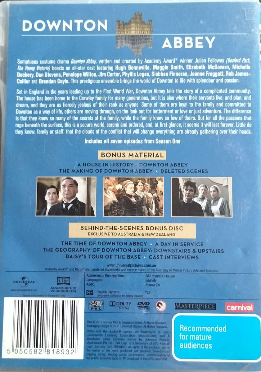 DVD - Downton Abbey - Season 1 set (4 discs)