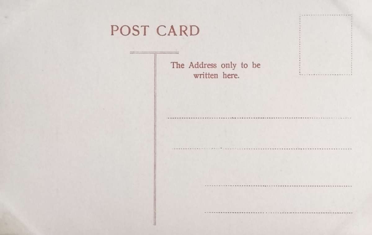 Antique Post card - Johannesburg - Jeppe Main Street - double decker electric tram