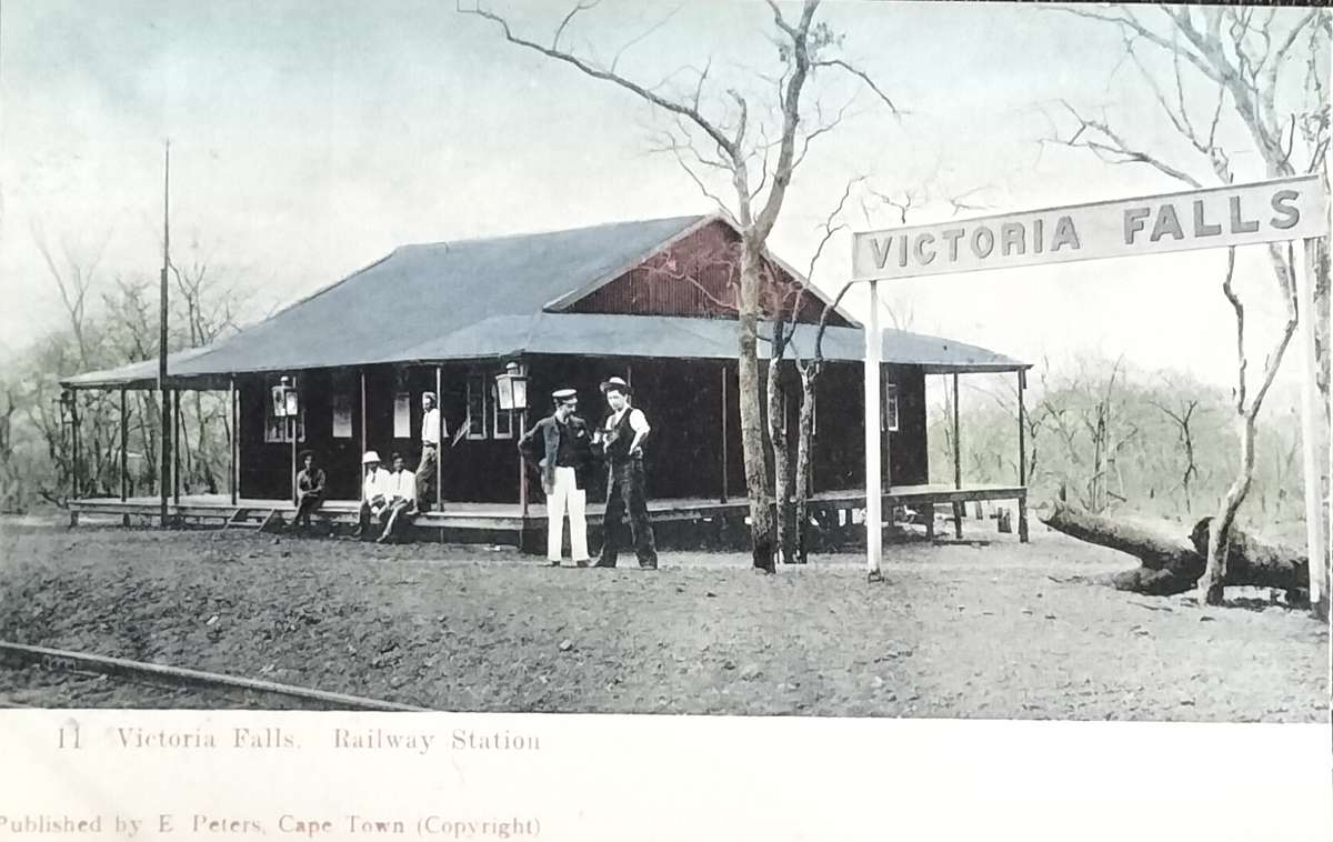 Antique Post Card - Victoria Falls Railway Station