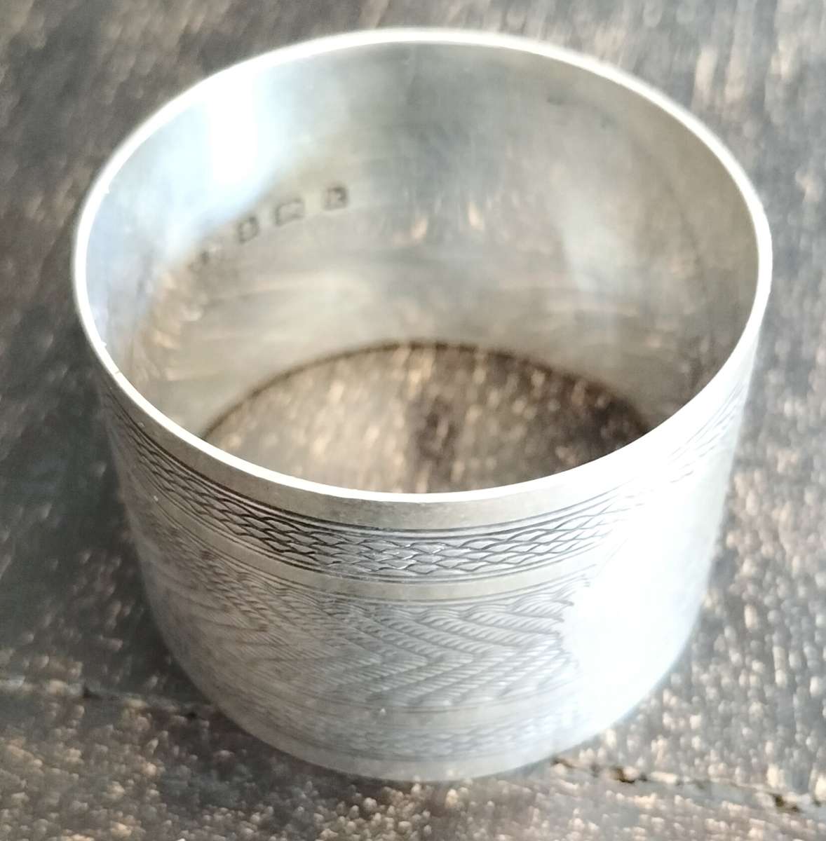 Antique Birmingham Silver serviette ring 34.7g (2)