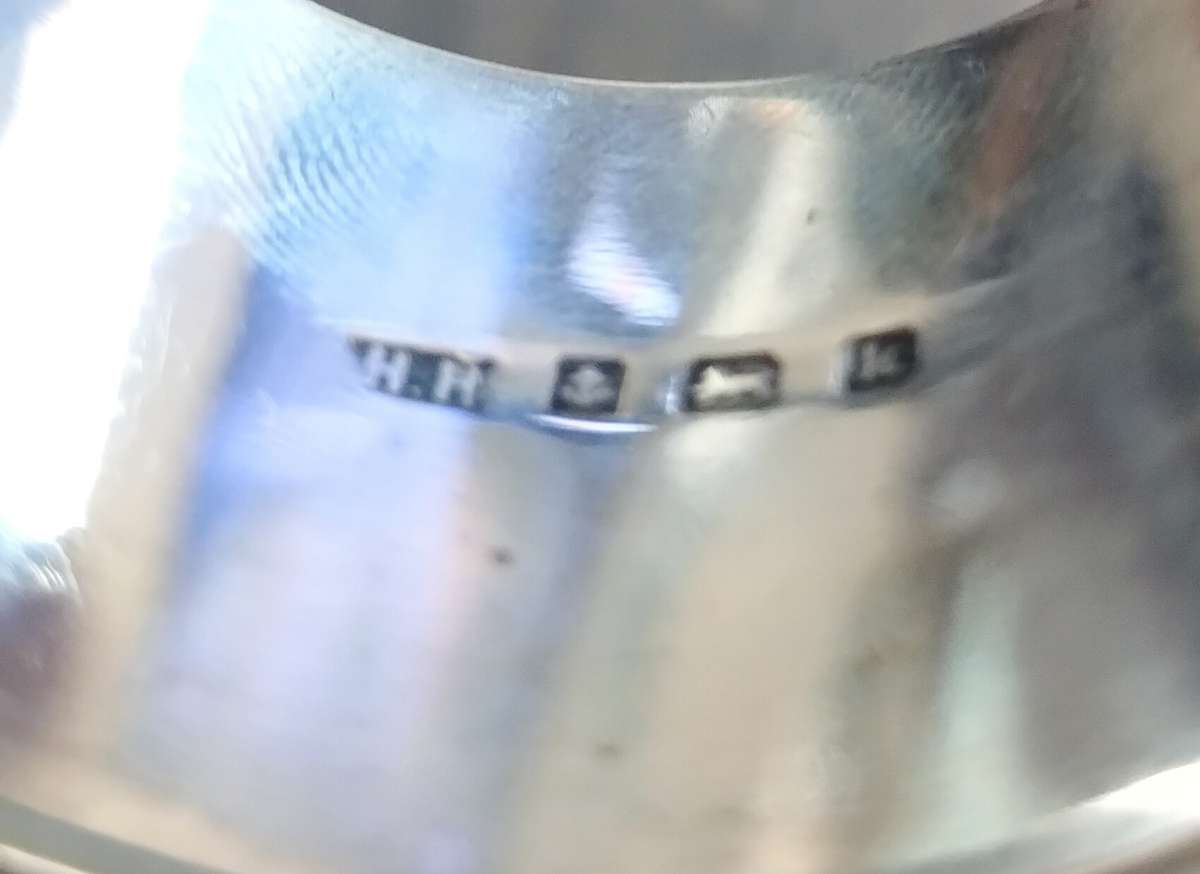 Antique Birmingham Silver serviette ring 34.7g (2)