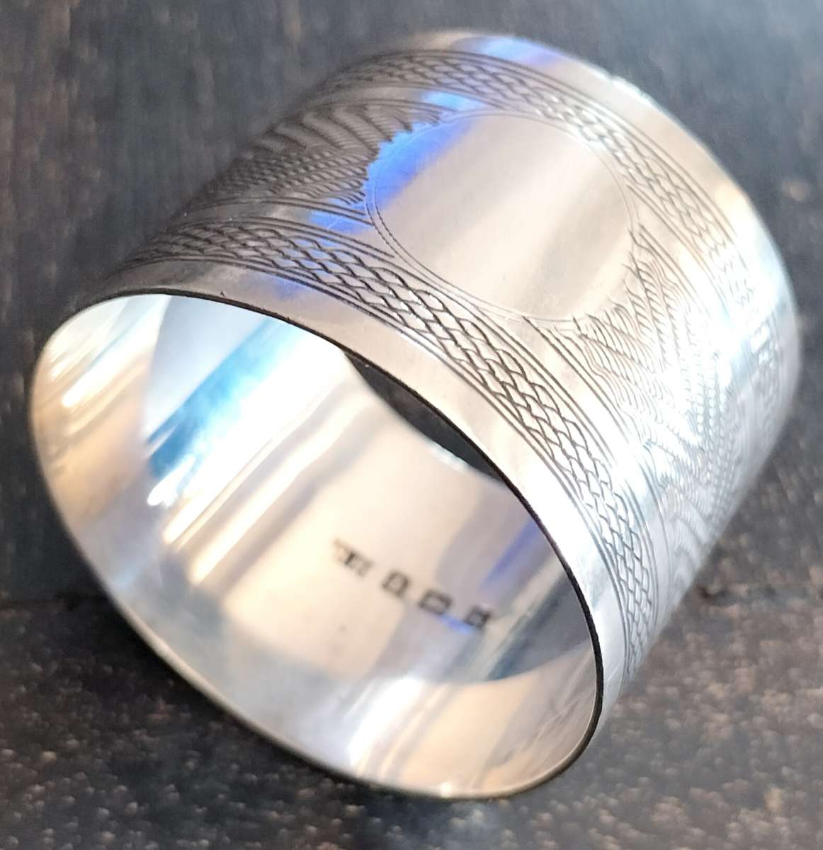 Antique Birmingham Silver serviette ring 34.7g (2)