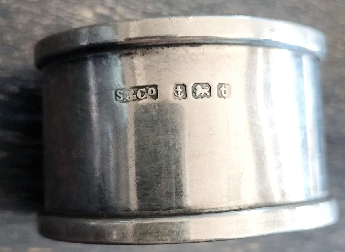 Antique Birmingham Silver serviette ring 18,6 g (5)