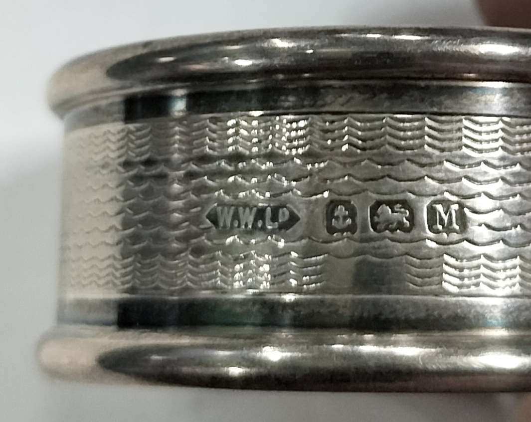 Antique Birmingham Silver serviette ring 8.0g (8)