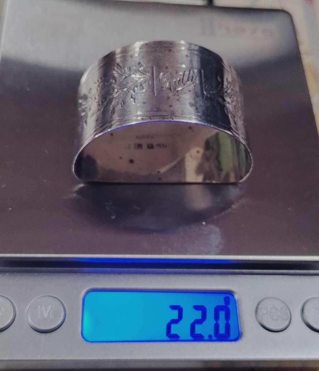 Birmingham silver napkin ring - 22g (28)