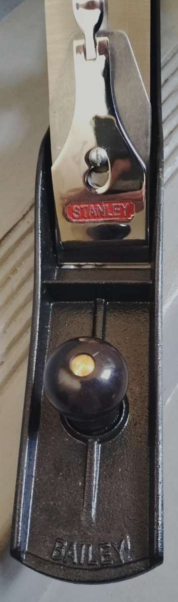 No 7 Stanley wood plane - boxed - broken handle