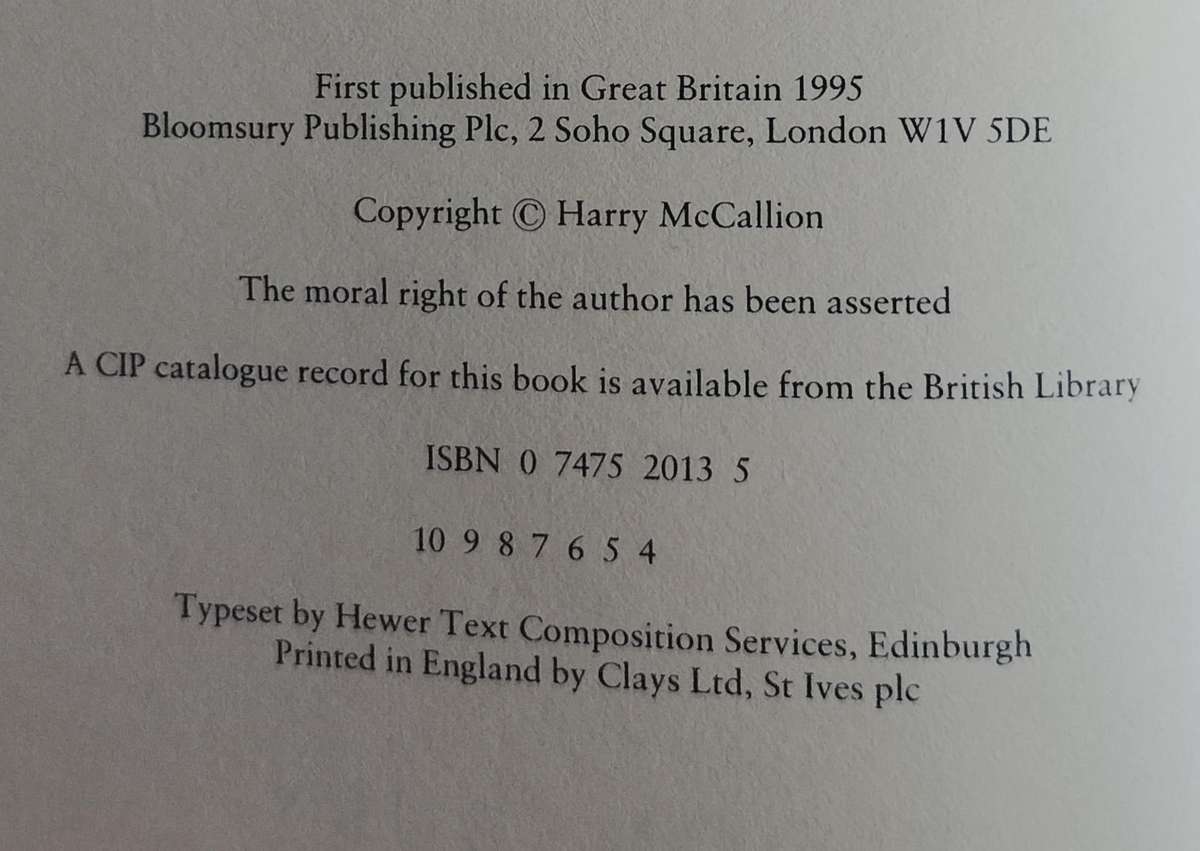 Killing Zone - A life in the Paras, the Recces, the SAS and the RUC (McCallion, 1995)