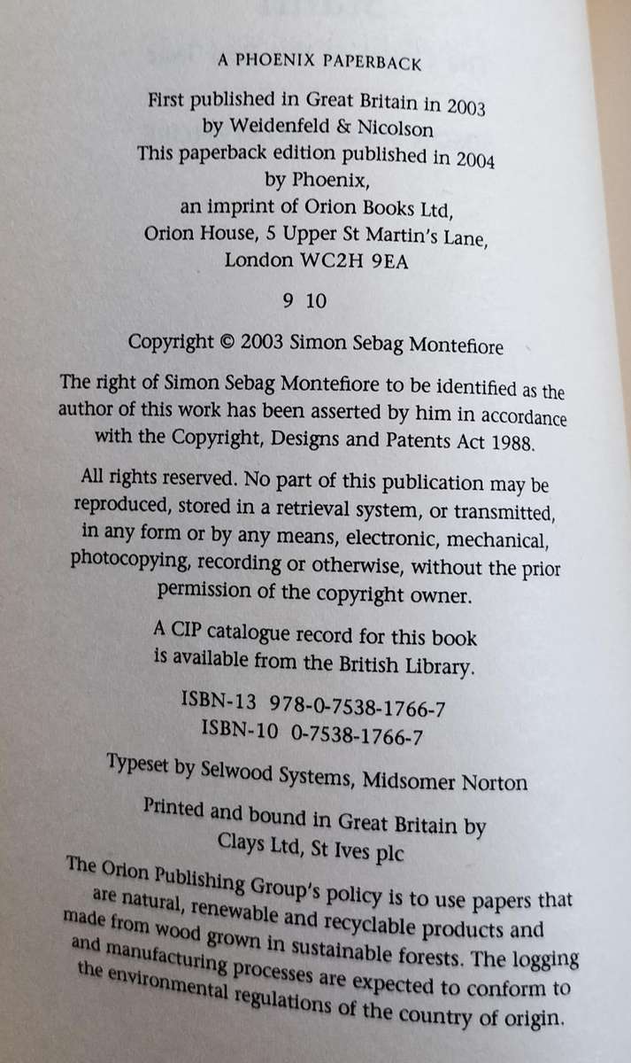 Stalin - the court of the Red Tsar (Montefiore 2004)