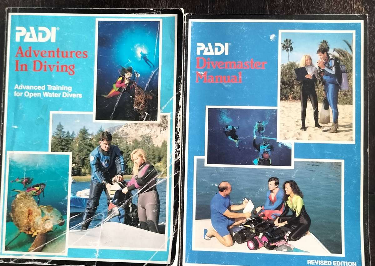 PADI diving manuals (x 4 - well used)