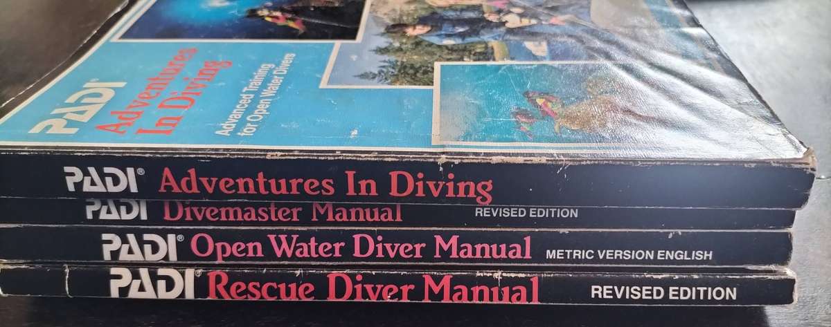 PADI diving manuals (x 4 - well used)