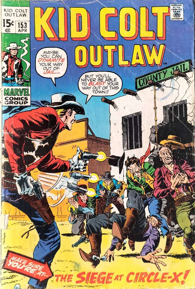 Vintage Marvel Comic - Kid Colt Outlaw #153