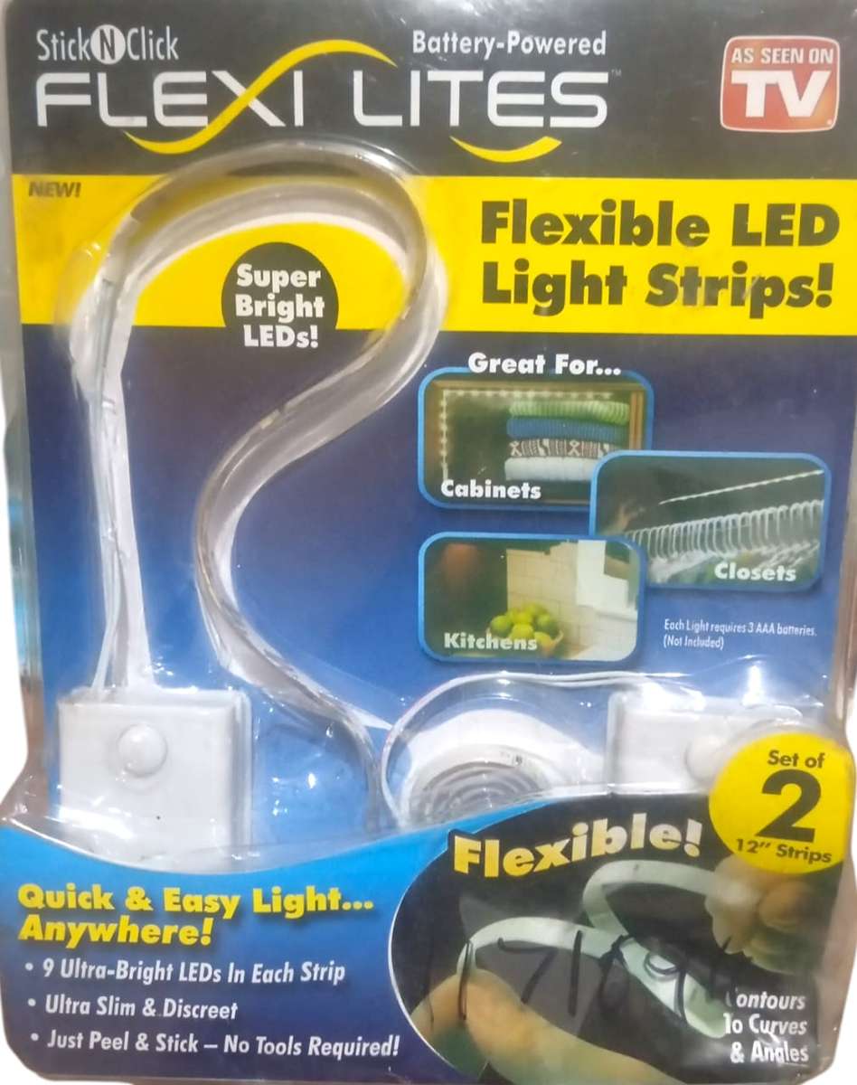 Flexi Lights Flexible LED Light Strips Set of Two 12" Strips In A Pack