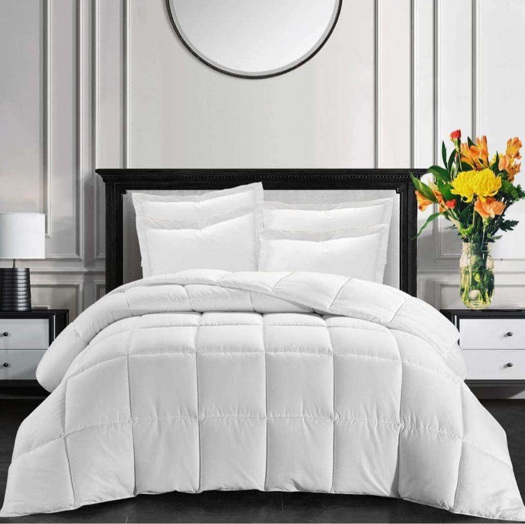 5pc Comforter Set Queen White