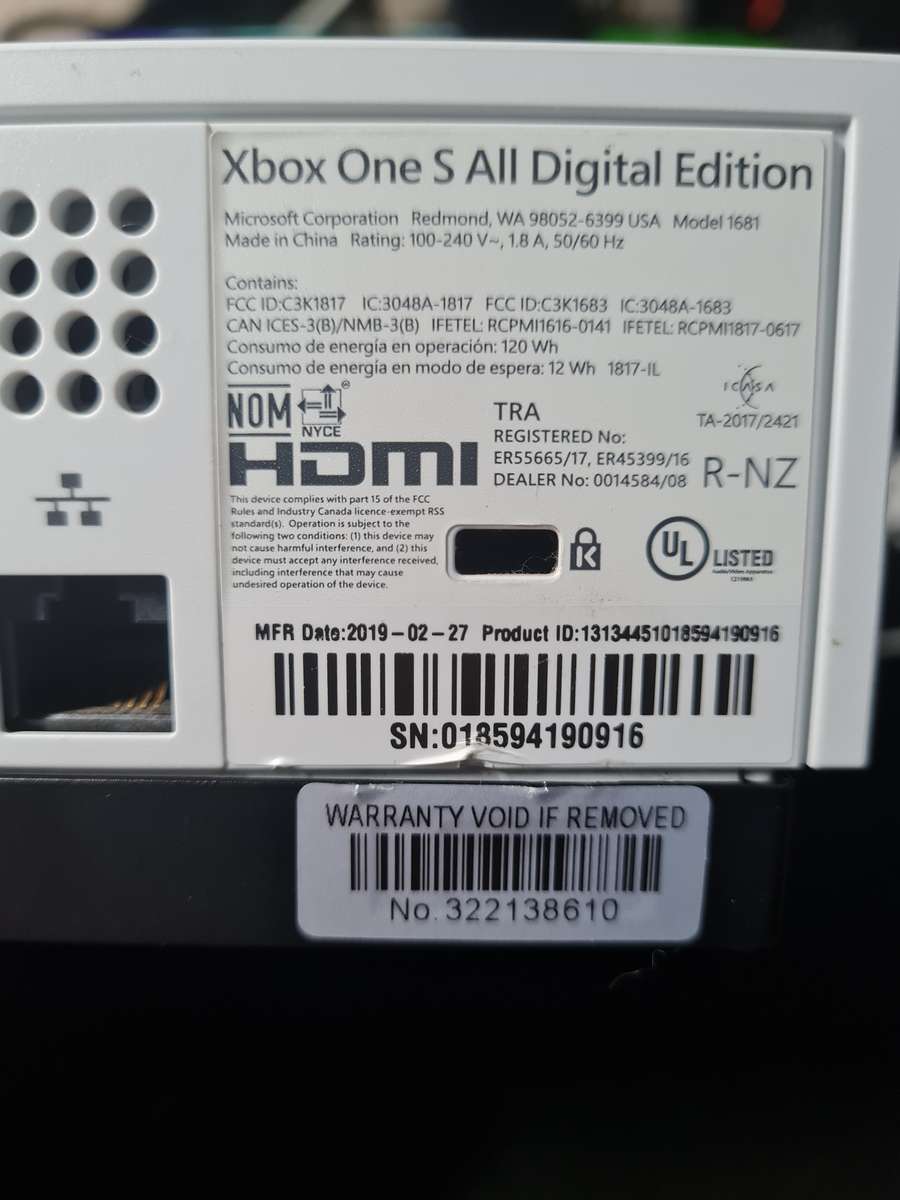 MICROSOFT XBOX ONE S, ALL DIGITAL EDITION, 1 TB, CONSOLE ONLY