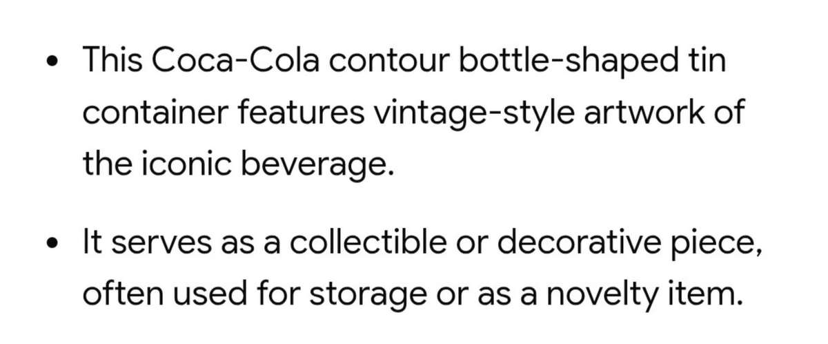 COCA Cola Trade mark tin, Vintage