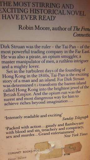 Books : Tai-Pan , James Clavell ( paperback )