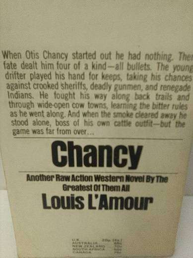 Books : Chancy , Louis L'Amour - paperback