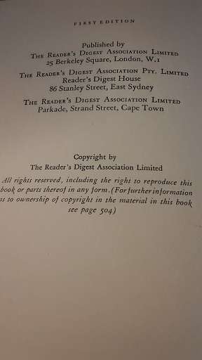 Books - Readers Digest Condensed Books first edition