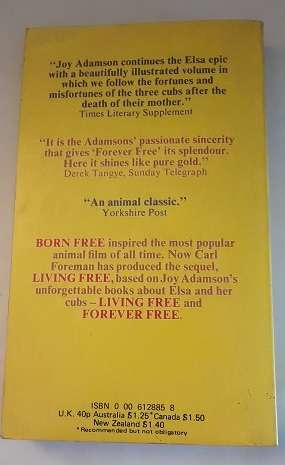Books : Forever Free - Joy Adamson