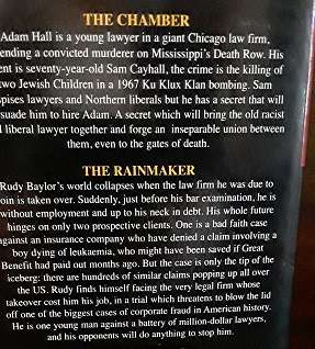 BOOKS -  The Chamber and The Rainmaker , John Grisham