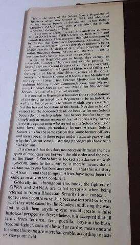 Book :     Selous Scouts Top Secret War. Lt Col Ron Reid Daly as told to Peter Stiff.