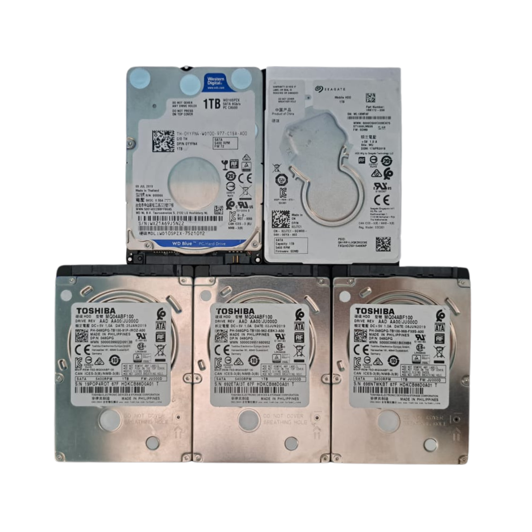 Assorted 1TB 2.5` Internal HDD