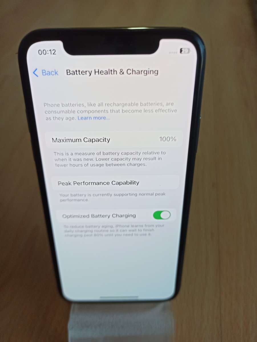 iPhone X 256gb with 100% battery health