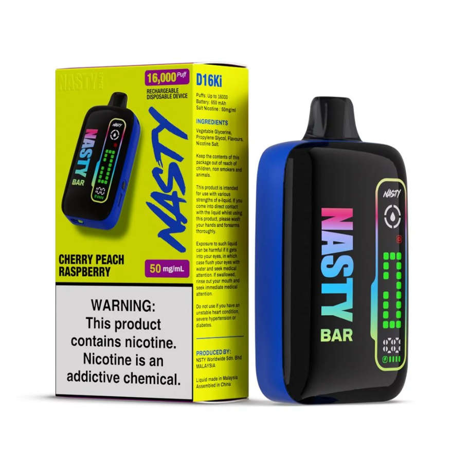 Nasty Disposable Rechargeable Vape 16000 Puff - Cherry Peach Raspberry