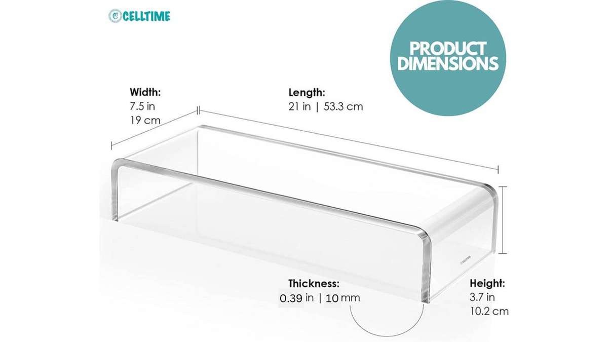 Acrylic Clear Monitor Stand Riser